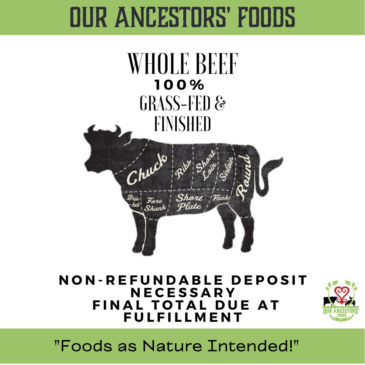 WHOLE GRASS-FED BEEF SHARE (DEPOSIT ONLY)